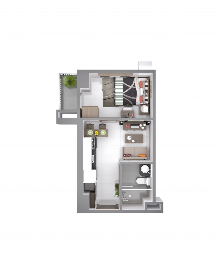 1 BEDROOM - 27.78 SQM