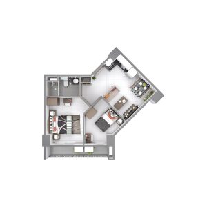 2 BEDROOM - 46.70 SQM.