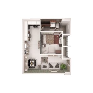 1 BEDROOM - 44.10 SQM.